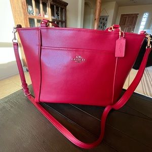 Coach red bag